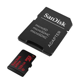 Mico SDXC memory card (128 GB) with adapter, SanDisk