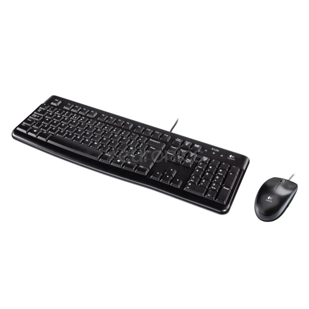 Logitech MK120, US, must - Klaviatuur + hiir