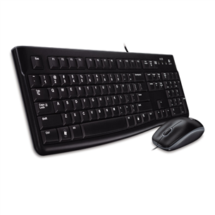 Logitech MK120, US, черный - Клавиатура + мышь