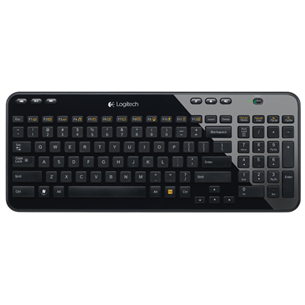 Logitech K360, US, must - Juhtmevaba klaviatuur