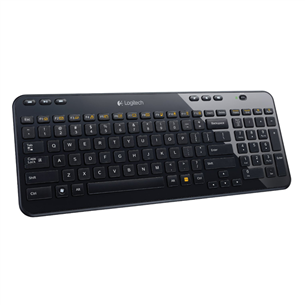 Logitech K360, US, must - Juhtmevaba klaviatuur