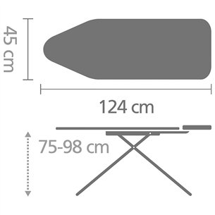 Triikimislaud Brabantia 124 x 45 cm