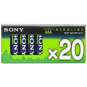 Батарейки AAА Alkaline, Sony / 20 шт