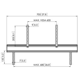 Универсальное крепление для аудиопроектора Soundbar, Vogel's