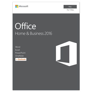 Kontoritarkvara Macile Office Home & Business 2016, Microsoft / ENG