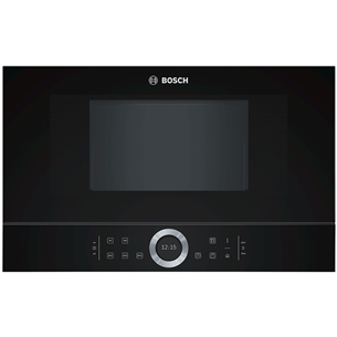 Bosch, 21 л, 900 Вт, открывается левой рукой, черный - Интегрируемая микроволновая печь BFL634GB1