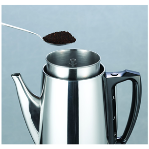 C3, 6 cups, silver/black - Basic Percolator