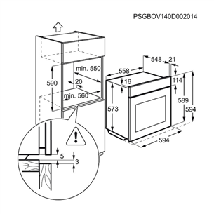 Integreeritav ahi Electrolux (pürolüütilise puhastusega)