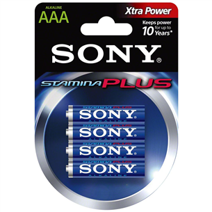 Батарейки AAА Stamina Plus, Sony / 4 шт