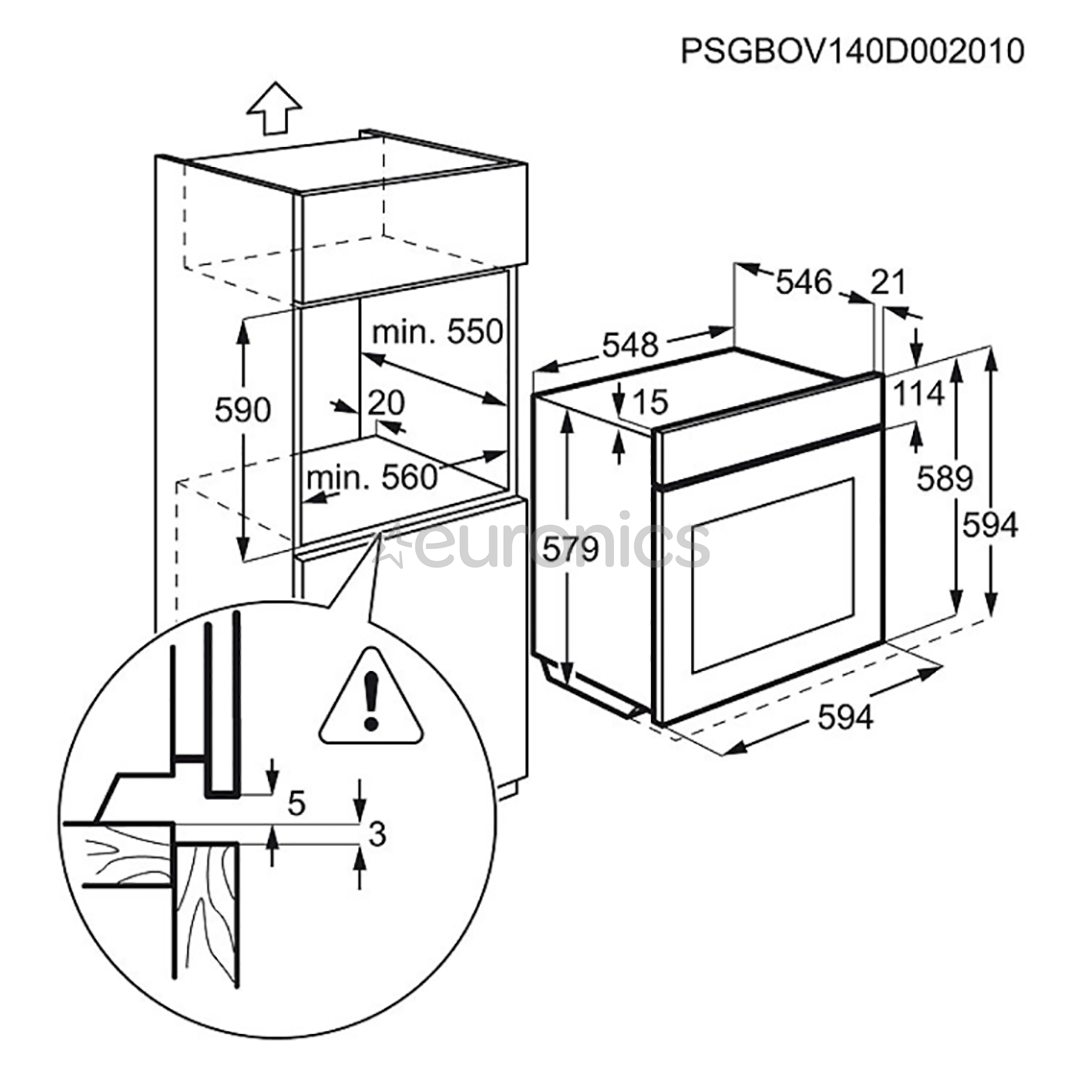 Integreeritav ahi Electrolux / ahju maht: 73 L