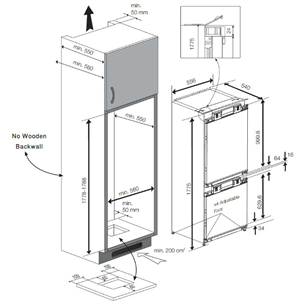Интегрируемый холодильник Beko NoFrost (177,7 см)