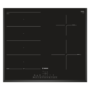 Bosch Serie 6, width 59.2 cm, frameless, black - Built-in Induction Hob