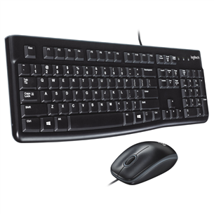 Logitech MK120, SWE, черный - Клавиатура + мышь