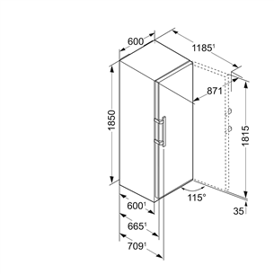 Freezer Premium NoFrost, Liebherr / height: 185 cm