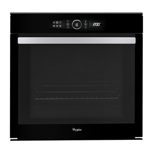 Whirlpool, pyrolytic cleaning, Cook3, 73 L, black - Built-in Oven AKZM8480NB