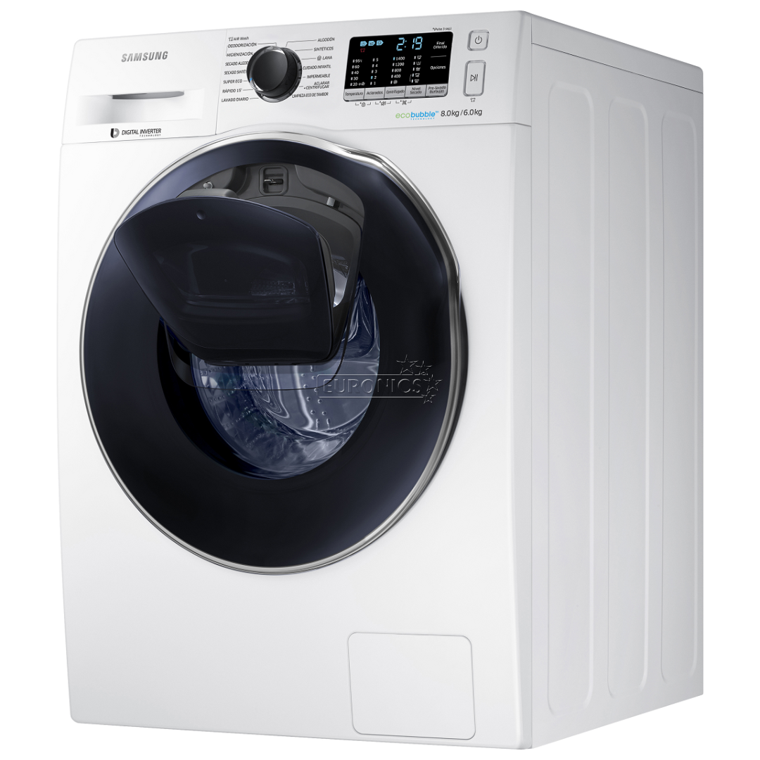 Washing machinedryer Samsung (8kg / 6kg), WD80K5410OW/LE