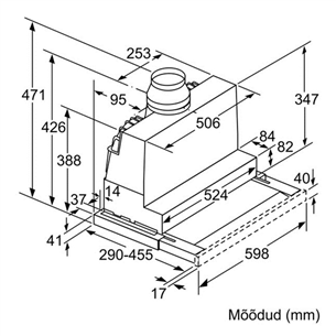 Built-in cooker hood Bosch (710 m³/h)