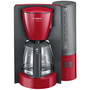 Bosch ComfortLine, water tank 1 L, grey/red - Coffee machine TKA6A044