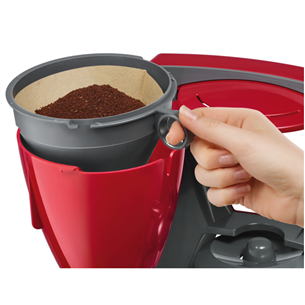 Bosch ComfortLine, water tank 1 L, grey/red - Coffee machine