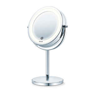 Beurer, диаметр 13 см, серебристый - Косметическое зеркало с подсветкой BS55