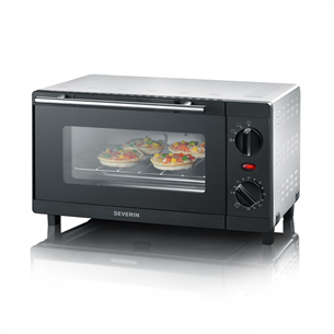 Severin, 9 L, 800 W, inox/black - Toast oven