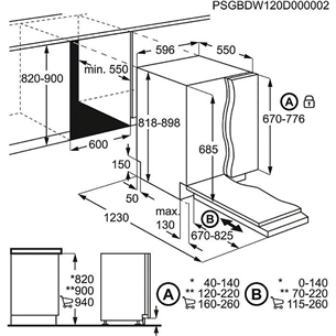 Built-in dishwasher Electrolux / 13 place settings