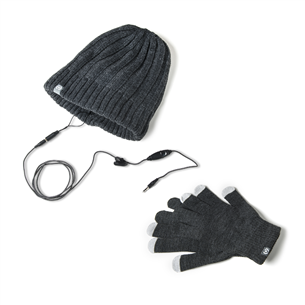 Зимняя шапка-наушники + сенсорные перчатки Celly