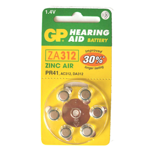 ZA312 hearing aid battery GP