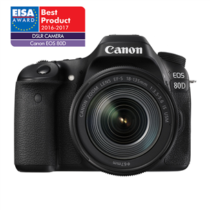 DSLR camera Canon EOS 80D + EF-S 18-135mm f/3.5-5.6 IS USM lens