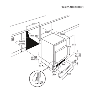 Built-in refrigerator Electrolux (82 cm)