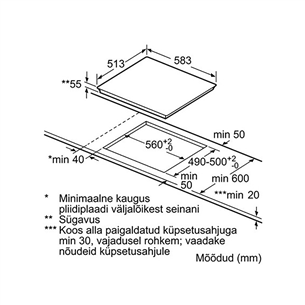 Built-in induction hob Bosch