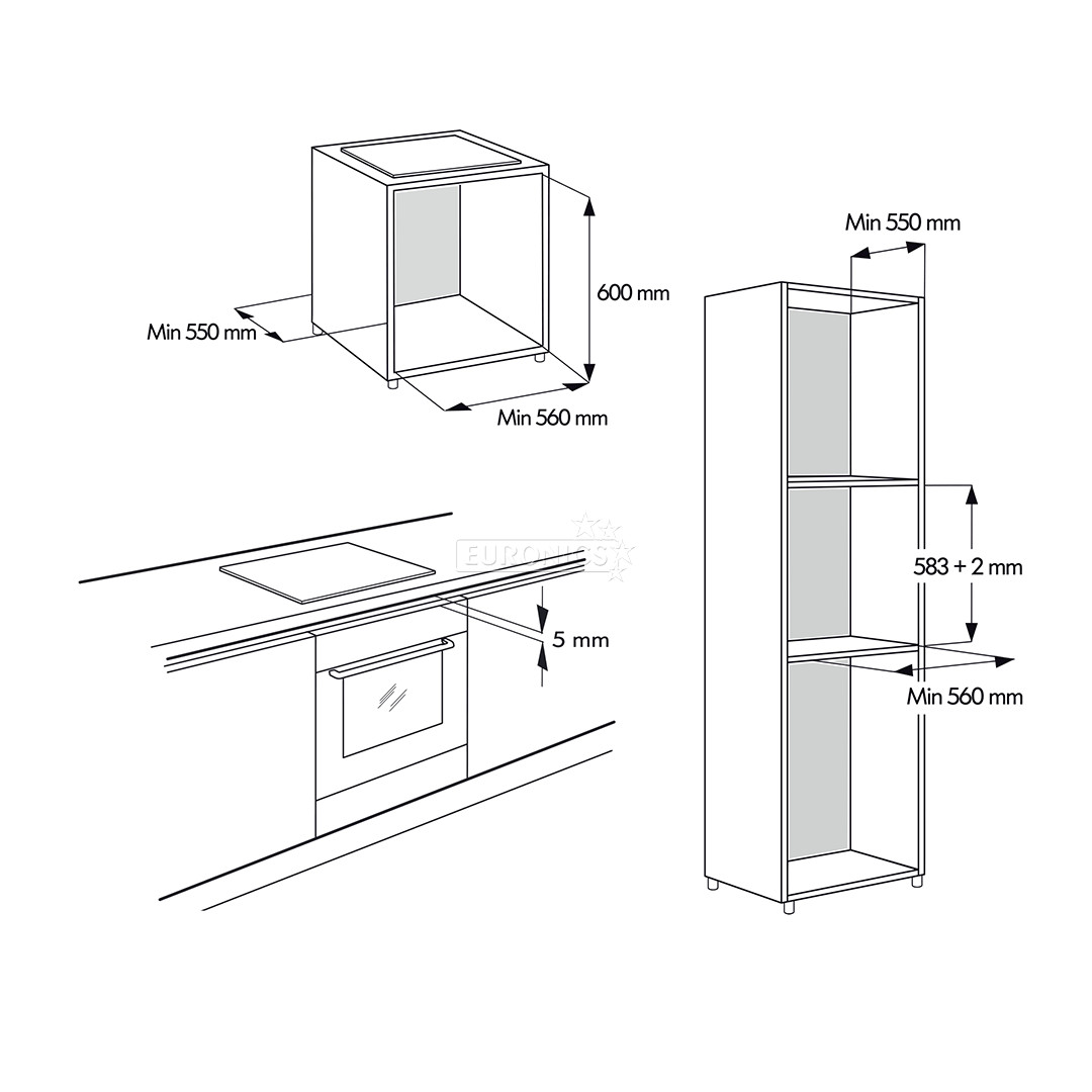 Whirlpool, 73 L, white - Built-in Oven