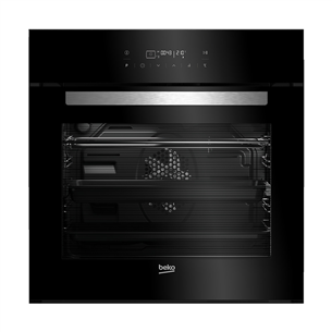 Beko, 71 L, catalytic cleaning, black/inox - Built-in oven