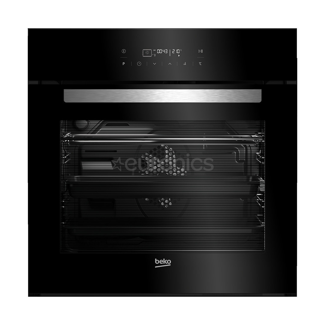 Beko, 71 L, catalytic cleaning, black/inox - Built-in oven