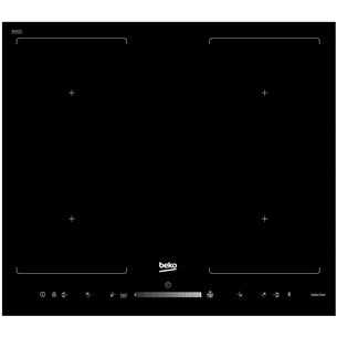 Beko, width 58 cm, black - Built-in induction hob