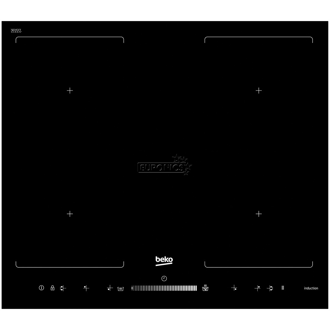 Beko, width 58 cm, black - Built-in induction hob