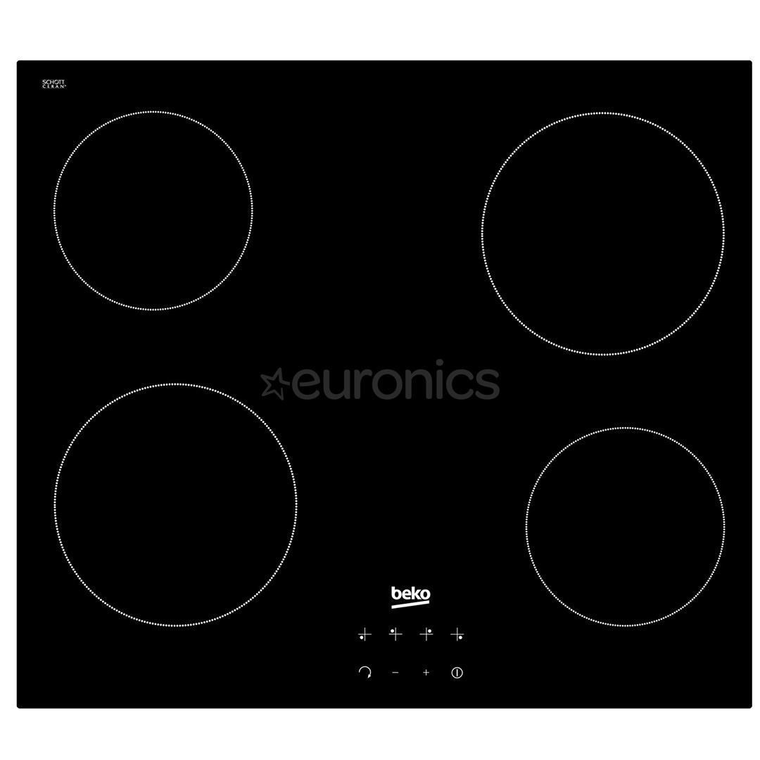 Beko, width 58 cm, black - Built-in ceramic hob