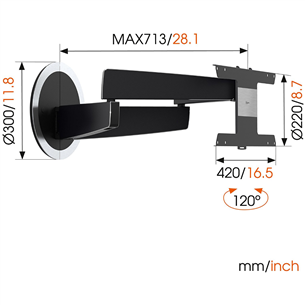 OLED-teleri seinakinnitus Vogel's NEXT 7346 (40-65'')