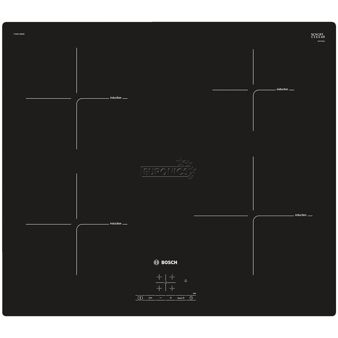 Bosch, width 59.2 cm, black - Built-in induction hob