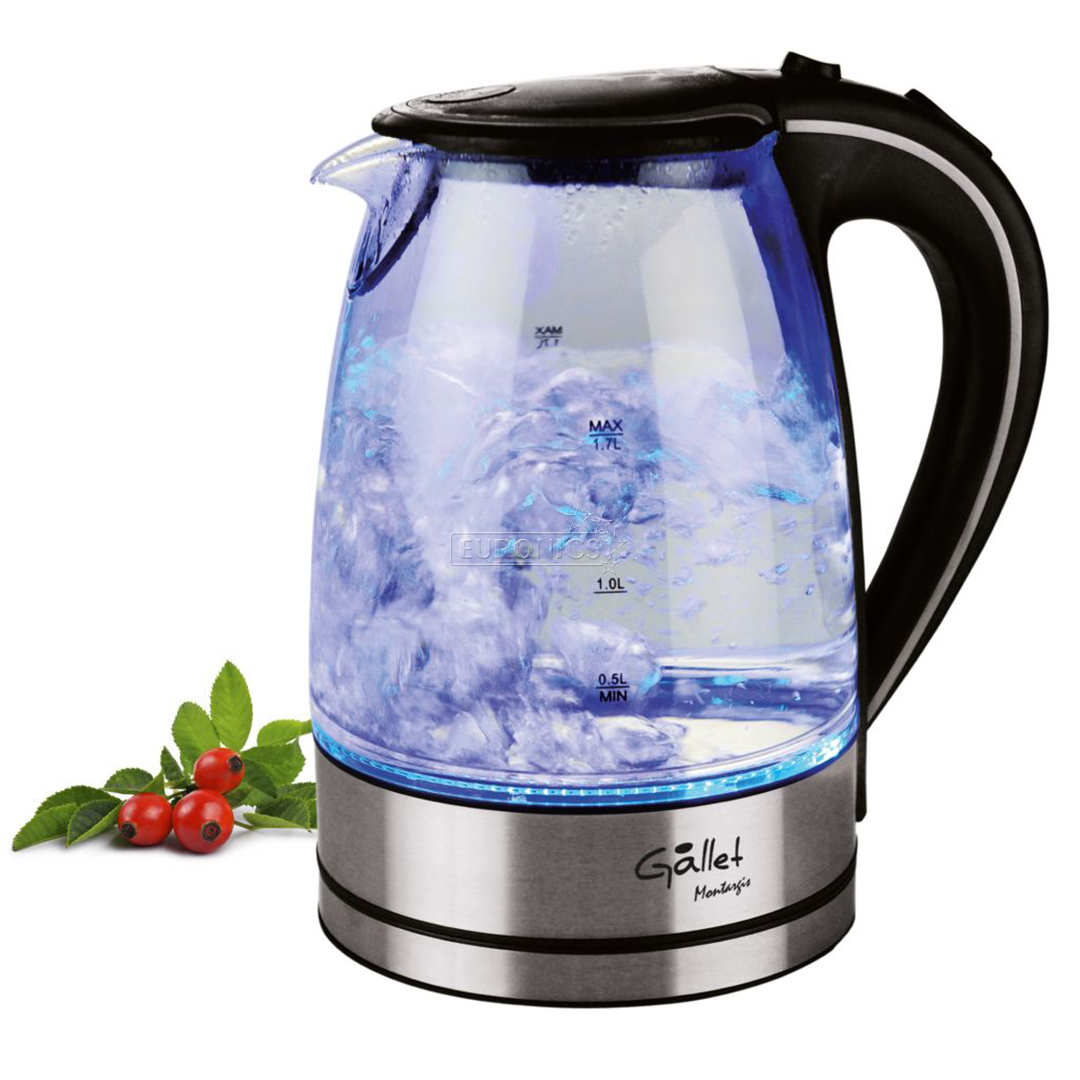 Gallet MONTARGIS BOU 742, 1.7 L, black/clear - Kettle