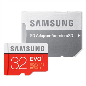 Micro SDHC memory card + adapter Samsung EVO Plus (32 GB)