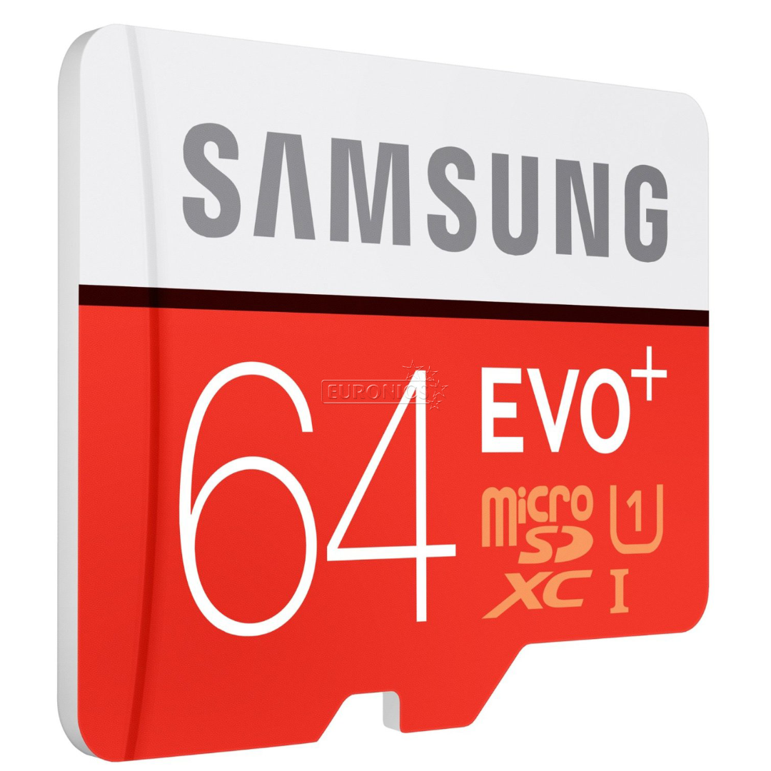 Micro SDXC memory card + adapter Samsung EVO+ (64 GB)
