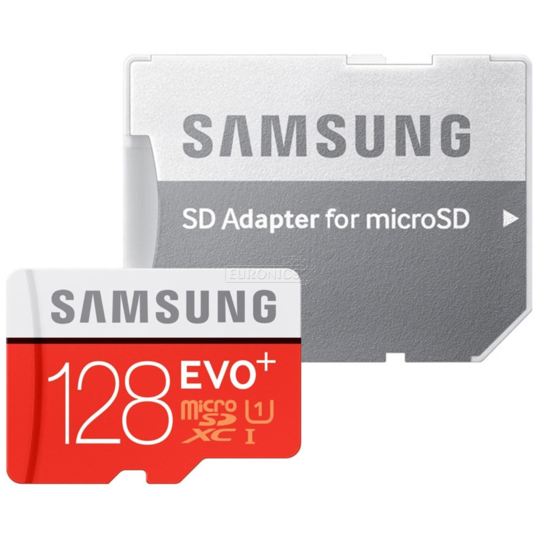 Micro SDXC memory card + adapter Samsung EVO+ (128 GB)
