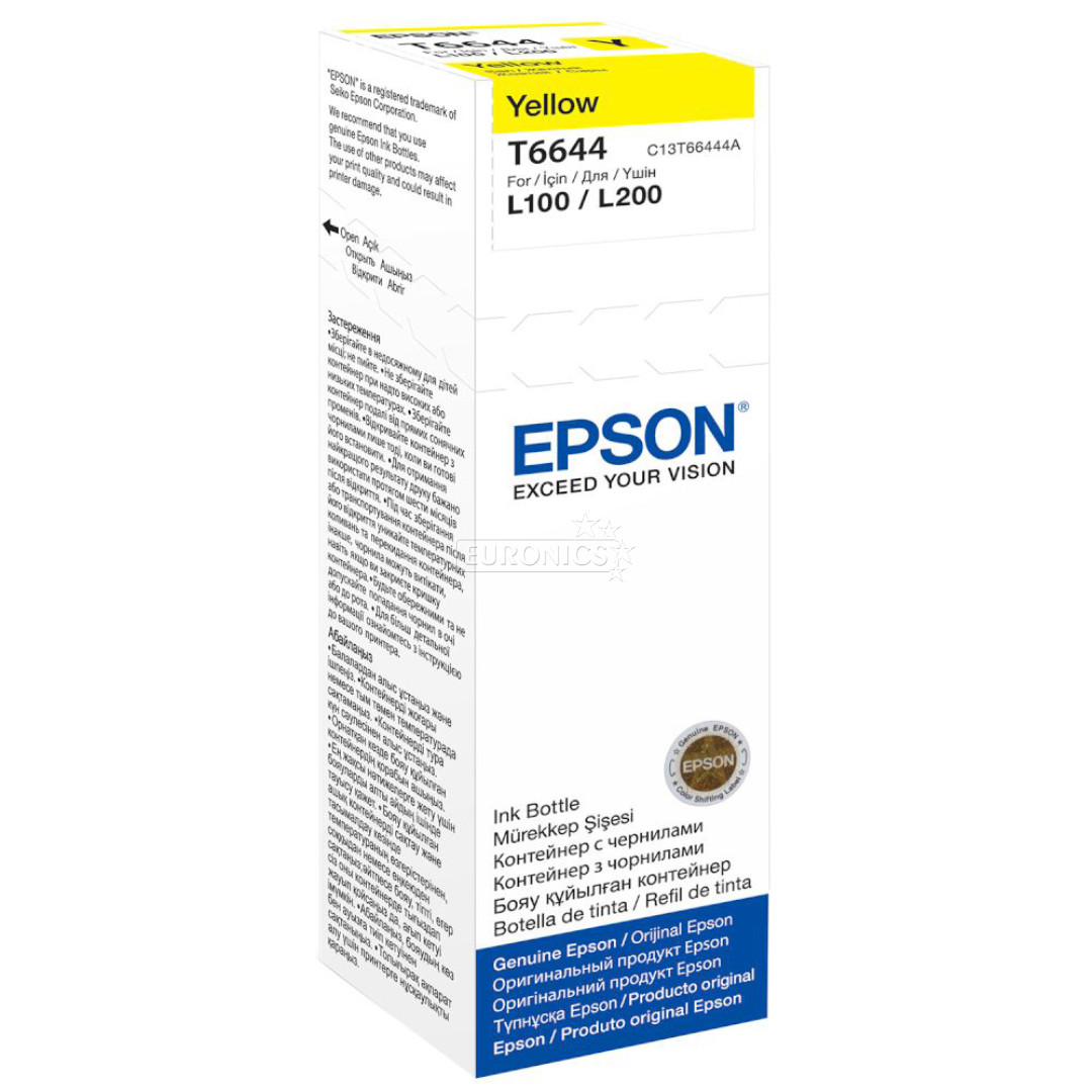 Контейнер с чернилами Epson T6644 (желтый)