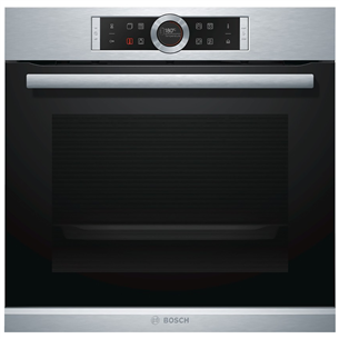 Bosch Serie 8, pyrolytic cleaning, added steam function, 71 L, inox - Built-in Oven