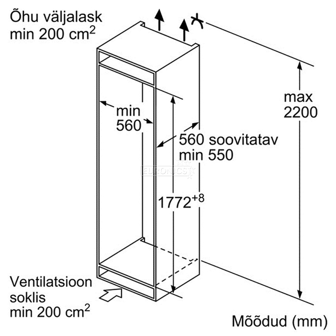 Built-in cooler Bosch (178 cm)