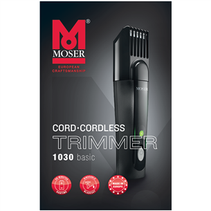 Moser, black - Beard trimmer 1030-0460