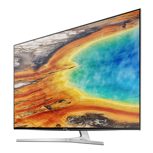 Samsung LCD 4K UHD, 55", центральная подставка, серебряный - Телевизор