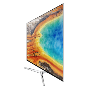 Samsung LCD 4K UHD, 55", central stand, silver - TV