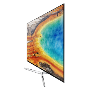 Samsung LCD 4K UHD, 55", центральная подставка, серебряный - Телевизор